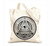 AILOONG Calico Women's Bags All Seeing Eye Pyramid Eye Illuminati Symbol 12 oz thick fabric Foldable 25x30cm Small