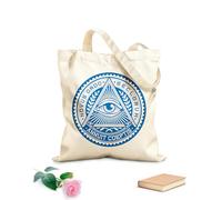 AILOONG Calico Women's Bags All Seeing Eye Pyramid Eye Illuminati Symbol 340g/m² thick fabric Foldable