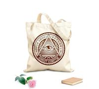 AILOONG Calico Women's Bags All Seeing Eye Pyramid Eye Illuminati Symbol 340g/m² thick fabric Foldable