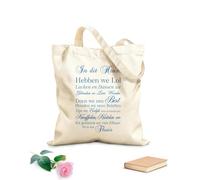 AILOONG Calico Women's Bags Dutch House Quotes House Rules In This House 340g/m² thick fabric Foldable
