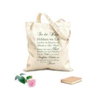 AILOONG Calico Women's Bags Dutch House Quotes House Rules In This House 340g/m² thick fabric Foldable