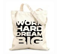 AILOONG Calico Women's Bags Famous Quotes Inspirational Quotes Letters 12 oz thick fabric Foldable 31x36cm Medium