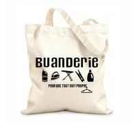 AILOONG Calico Women's Bags French Laundry Room 12 oz thick fabric Foldable 35x40cm Large