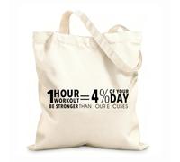 AILOONG Calico Women's Bags Get Stronger Exercise Yourself Inspirational Quotes Gymnasticsnasium 12 oz thick fabric Foldable 35x40cm Large