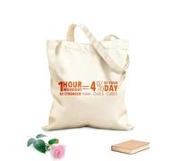 AILOONG Calico Women's Bags Get Stronger Exercise Yourself Inspirational Quotes Gymnasticsnasium 340g/m² thick fabric Foldable
