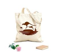 AILOONG Calico Women's Bags Kangaroo Australian Animal 340g/m² thick fabric Foldable