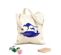 AILOONG Calico Women's Bags Kangaroo Australian Animal 340g/m² thick fabric Foldable