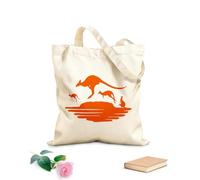 AILOONG Calico Women's Bags Kangaroo Australian Animal 340g/m² thick fabric Foldable