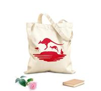 AILOONG Calico Women's Bags Kangaroo Australian Animal 340g/m² thick fabric Foldable