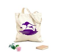 AILOONG Calico Women's Bags Kangaroo Australian Animal 340g/m² thick fabric Foldable