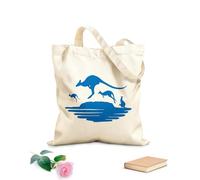 AILOONG Calico Women's Bags Kangaroo Australian Animal 340g/m² thick fabric Foldable