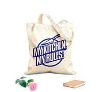 AILOONG Calico Women's Bags My Kitchen My Rules Knife Kitchen 340g/m² thick fabric Foldable