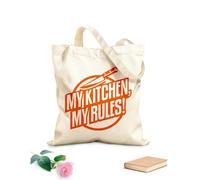AILOONG Calico Women's Bags My Kitchen My Rules Knife Kitchen 340g/m² thick fabric Foldable