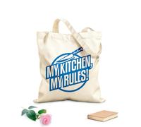 AILOONG Calico Women's Bags My Kitchen My Rules Knife Kitchen 340g/m² thick fabric Foldable
