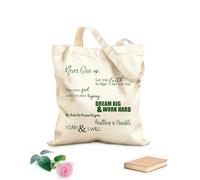 AILOONG Calico Women's Bags Never Give Up Anything Is Possible I Can & I Will 340g/m² thick fabric Foldable