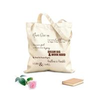 AILOONG Calico Women's Bags Never Give Up Anything Is Possible I Can & I Will 340g/m² thick fabric Foldable