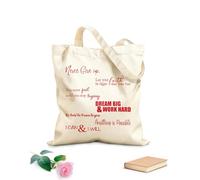 AILOONG Calico Women's Bags Never Give Up Anything Is Possible I Can & I Will 340g/m² thick fabric Foldable