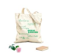 AILOONG Calico Women's Bags Never Give Up Anything Is Possible I Can & I Will 340g/m² thick fabric Foldable