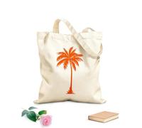 AILOONG Calico Women's Bags Palm Trees Tropical Beach Sea Coconut Trees Life Children 340g/m² thick fabric Foldable