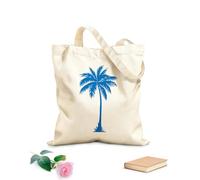 AILOONG Calico Women's Bags Palm Trees Tropical Beach Sea Coconut Trees Life Children 340g/m² thick fabric Foldable