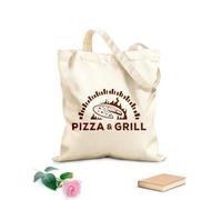 AILOONG Calico Women's Bags Pizza Grill Grill Pizza Italian Restaurant 340g/m² thick fabric Foldable