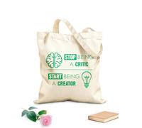 AILOONG Calico Women's Bags Stop Criticizing The School 340g/m² thick fabric Foldable