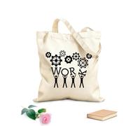 AILOONG Calico Women's Bags Team Business Meeting Room Work Teamwork 12 oz thick fabric Foldable 25x30cm Small