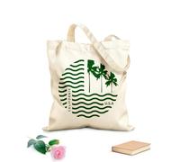 AILOONG california surfing summer beach typography perfect Flat Tape Handle Tote Bag 340g/m² thick fabric Replaces school bag