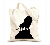 AILOONG Canvas Bag 12 oz thick fabric African Lion King Animal Silhouette Predator Sketching bag 25x30cm Small