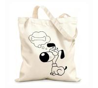 AILOONG Canvas Bag 12 oz thick fabric Dog Puppy Funny Hunger Animal Sketching bag 25x30cm Small