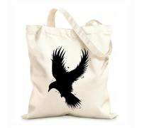 AILOONG Canvas Bag 12 oz thick fabric Flying Bird Eagle Silhouette Wild Life Sketching bag 25x30cm Small