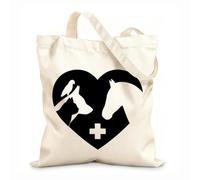 AILOONG Canvas Bag 12 oz thick fabric Signboard Logo Veterinary Clinic Animals Pets Love Sketching bag 25x30cm Small