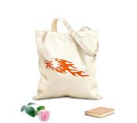AILOONG Canvas Bag 340g/m² thick fabric Bald Eagle American Bird Patriotic Flames Sketching bag
