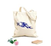 AILOONG Canvas Bag 340g/m² thick fabric Bald Eagle American Bird Patriotic Flames Sketching bag