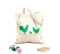 AILOONG Canvas Bag 340g/m² thick fabric Chicken Rooster Chick Bird Farm Village House Pets Sketching bag