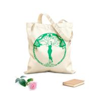 AILOONG Canvas Bag 340g/m² thick fabric Circle Abstract Girl Tree Branches Leaves Roots Yoga Studio Sketching bag