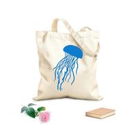 AILOONG Canvas Bag 340g/m² thick fabric Jellyfish Nautical Animal Marine Ocean Sketching bag