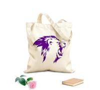 AILOONG Canvas Bag 340g/m² thick fabric Lion King Head Roar Fangs Predator African Animal Sketching bag