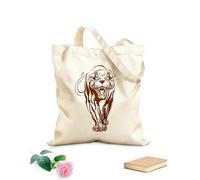 AILOONG Canvas Bag 340g/m² thick fabric Panther Predator Big Cat Wild Animal Jaguar Sketching bag
