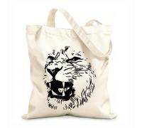 AILOONG Canvas Bag Abstract Lion Head African Animal Wild Predator 12 oz thick fabric Sketching bag 35x40cm Large