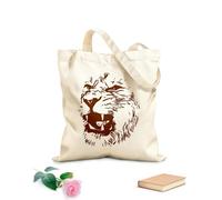 AILOONG Canvas Bag Abstract Lion Head African Animal Wild Predator 340g/m² thick fabric Sketching bag