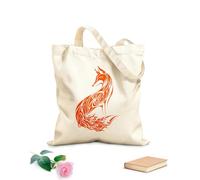 AILOONG Canvas Bag Abstract Wild Animal Fox Sly Predator Children Room 340g/m² thick fabric Sketching bag