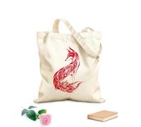 AILOONG Canvas Bag Abstract Wild Animal Fox Sly Predator Children Room 340g/m² thick fabric Sketching bag