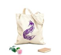 AILOONG Canvas Bag Abstract Wild Animal Fox Sly Predator Children Room 340g/m² thick fabric Sketching bag