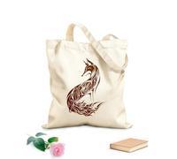AILOONG Canvas Bag Abstract Wild Animal Fox Sly Predator Children Room 340g/m² thick fabric Sketching bag