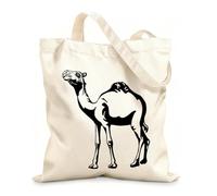 AILOONG Canvas Bag Africa Camel Zoo Desert Animals 12 oz thick fabric Sketching bag 35x40cm Large