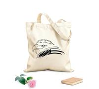 AILOONG Canvas Bag America Bald Eagle American Flag Bird Symbol 12 oz thick fabric Sketching bag 25x30cm Small