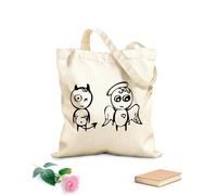 AILOONG Canvas Bag Angel And Demon Funny 12 oz thick fabric Sketching bag 31x36cm Medium