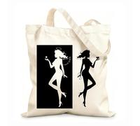 AILOONG Canvas Bag Angel Demon Evil Good Two Entities Are ative 12 oz thick fabric Sketching bag 25x30cm Small