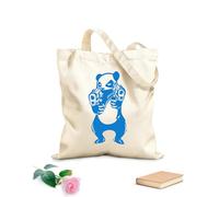 AILOONG Canvas Bag Angry Criminal Panda Asian Bear Funny Animal Kids 340g/m² thick fabric Sketching bag